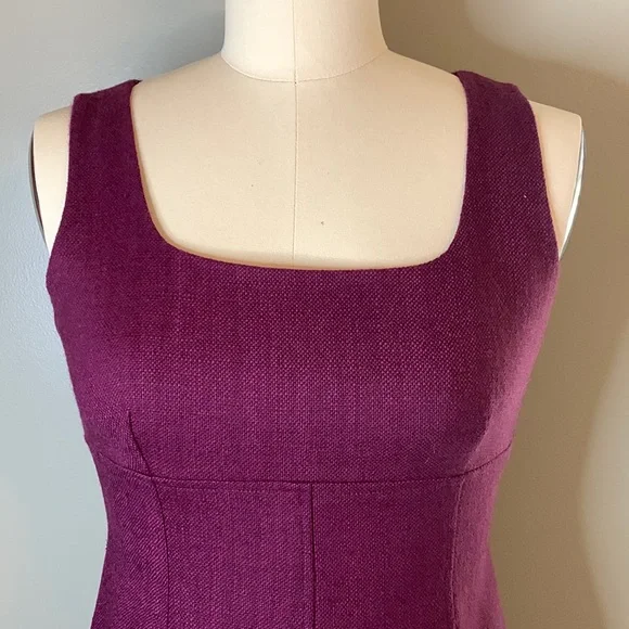 EUC Ann Taylor 100% wool Fitted sleeveless dress size 4 Empire waist full lined. - Picture 1 of 7